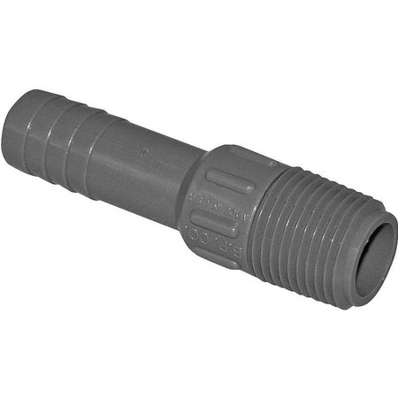 GENOVA Boshart Pipe Adapter, 12 in, MPT x Insert, Polyethylene, Gray UPPA-05